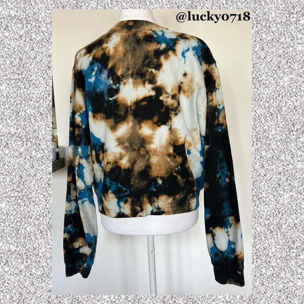 Cotton Citizen EUC Milan Crew Mock Neck Sweatshirt in Electric Current Sz S - Picture 4 of 7